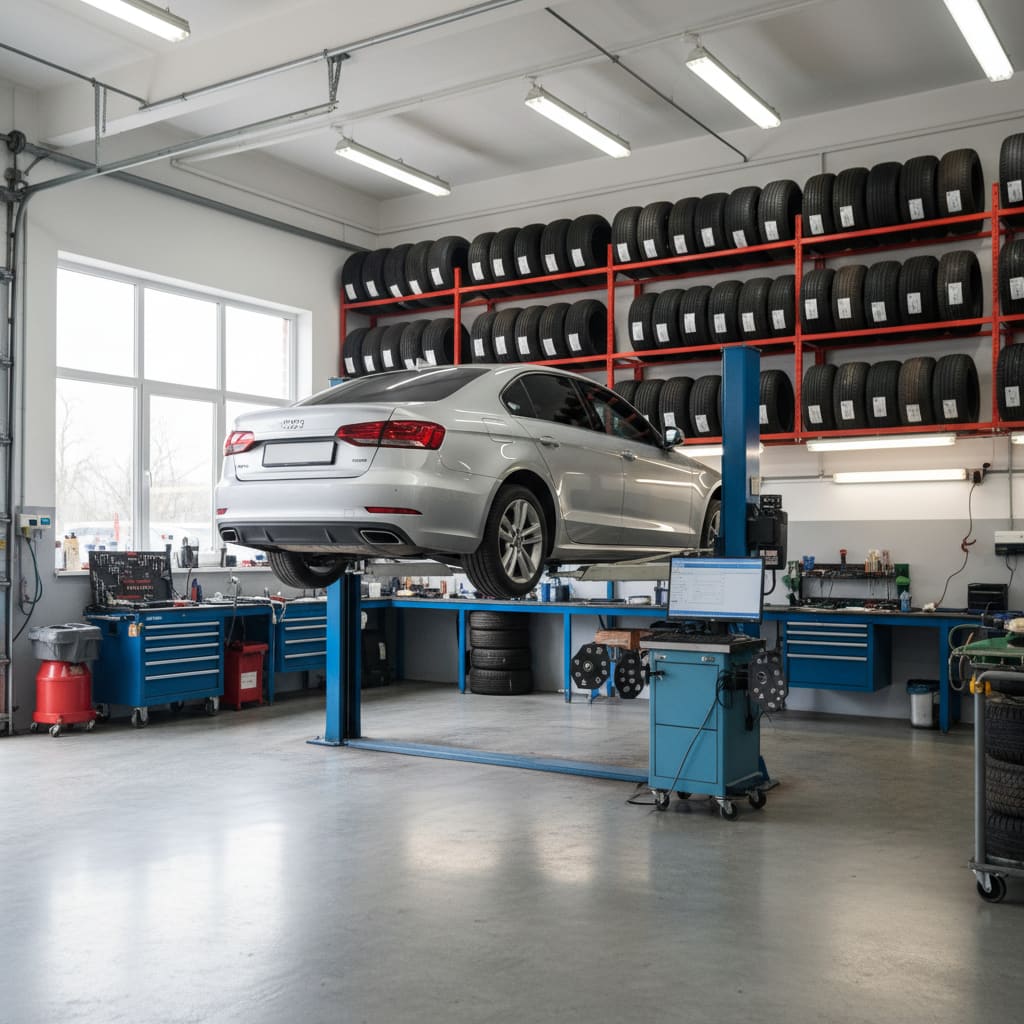 Werkstatt mit Reifenservice